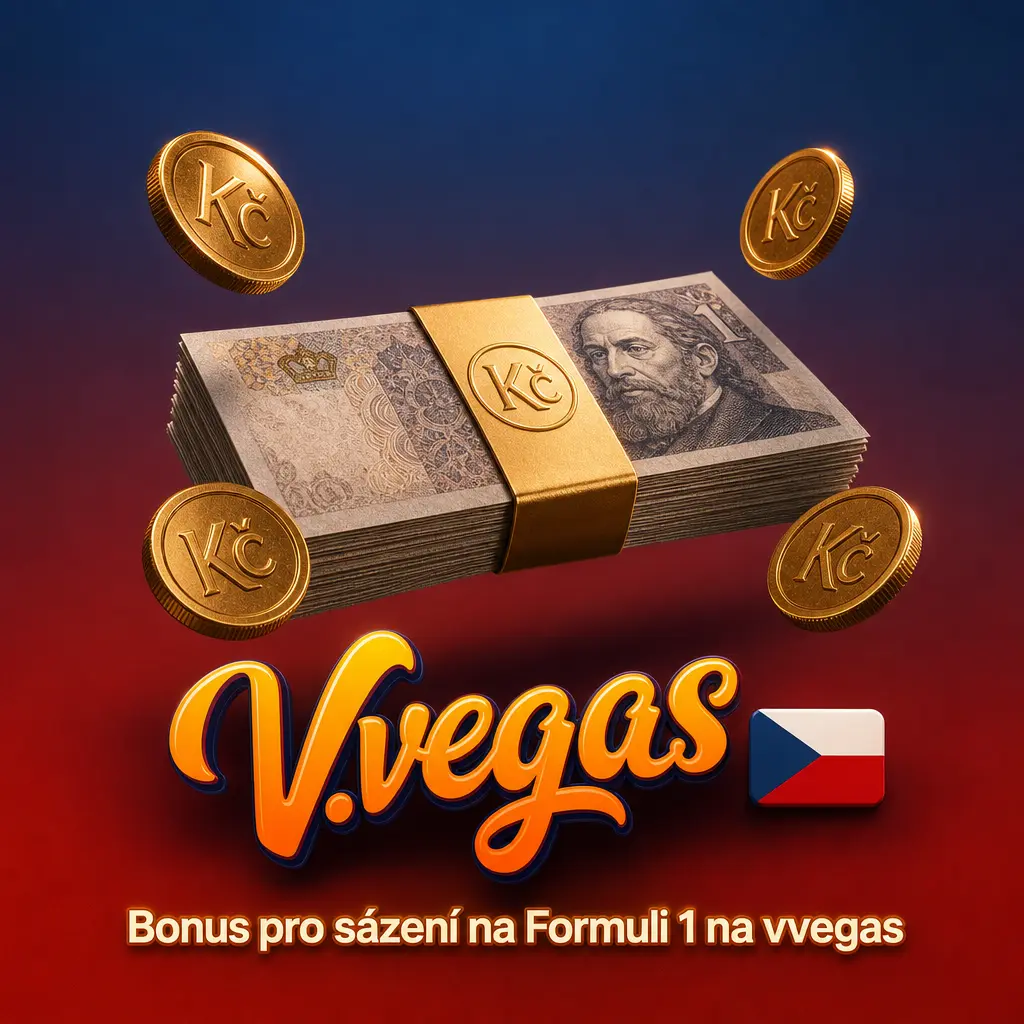 Uvítací bonus 100 % až 3 000 Kč na vvegas pro sázení na Formuli 1 po prvním vkladu od 200 Kč