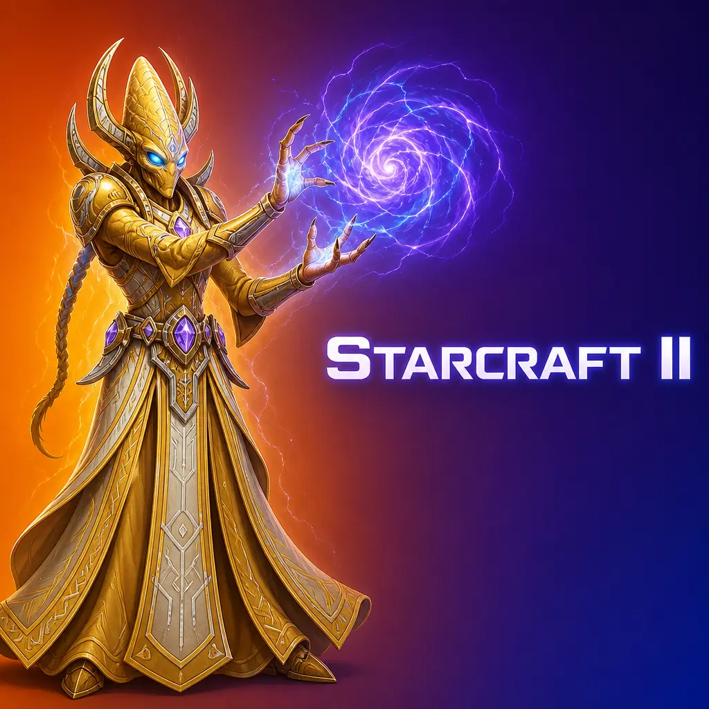 Souboj hráčů StarCraft II na turnaji, strategická hra 1v1 s sázkovými příležitostmi na vítěze a skóre série